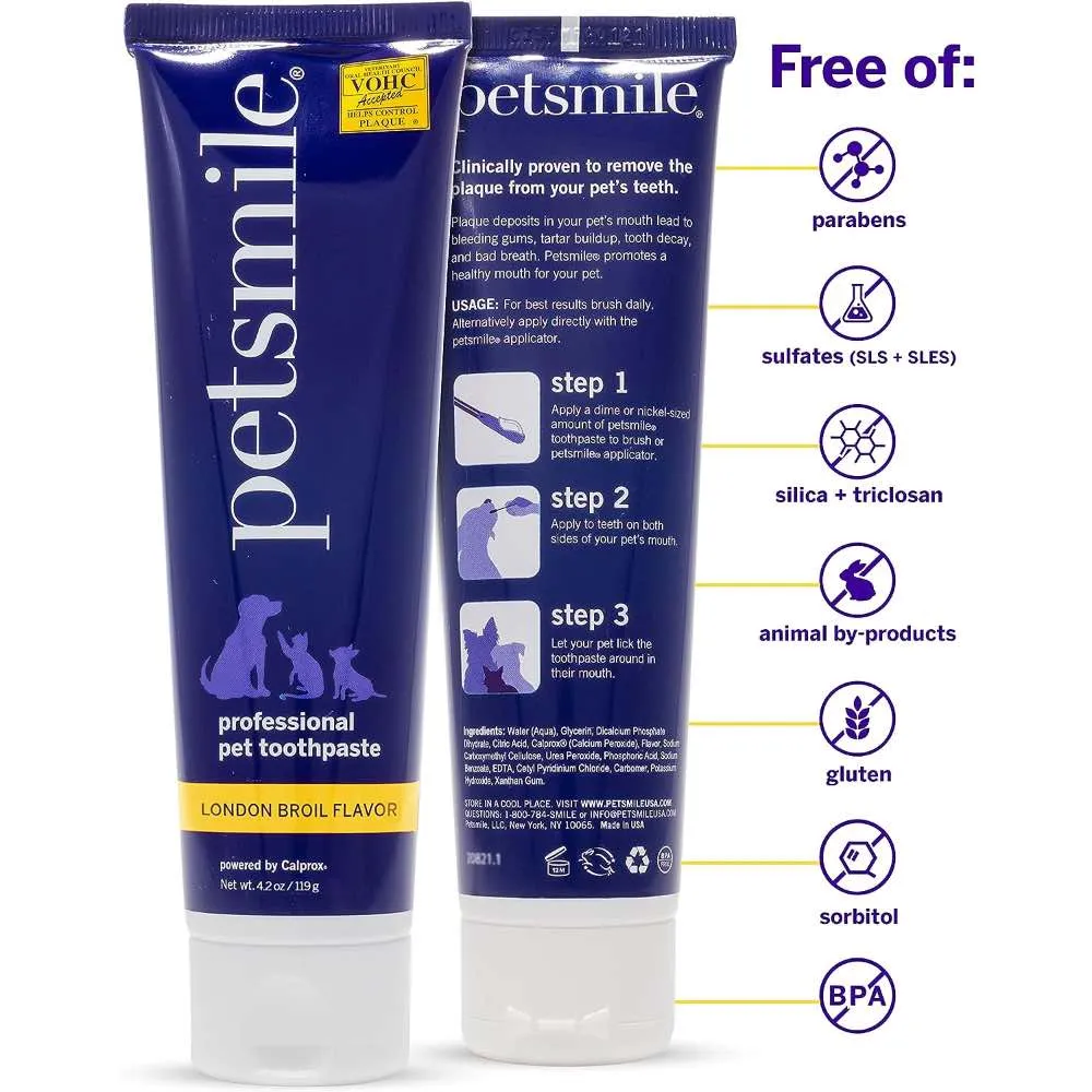 10% OFF: Petsmile Professional London Broil Beef Flavour Toothpaste For Cats & Dogs 4.2oz