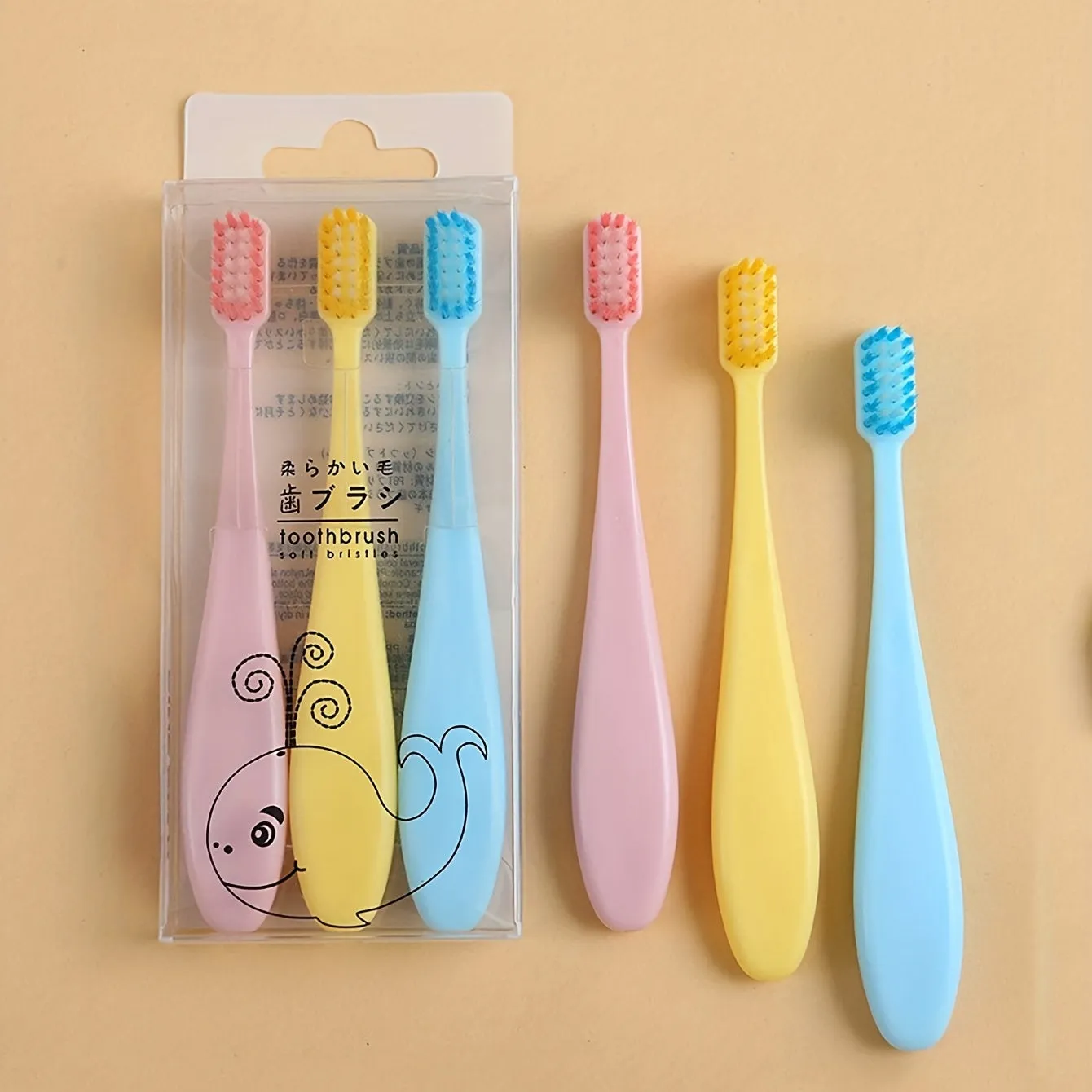 3Pack Soft Bristle Manual Toothbrushes for Daily Oral Care