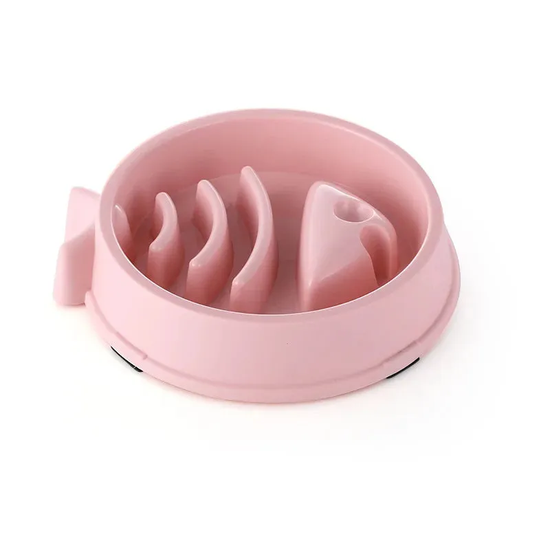 Anti-Choking Slow Feeder Bowl for Cats and Dogs – Healthy, Non-Slip Food Dish in Multiple Colors