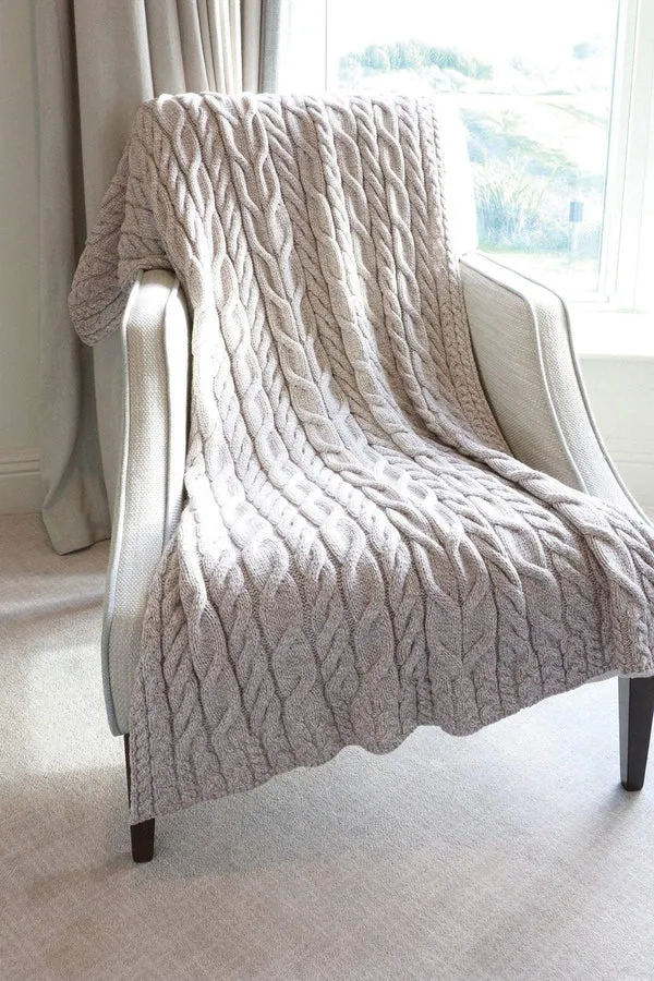 Aran Supersoft Blanket | Oatmeal