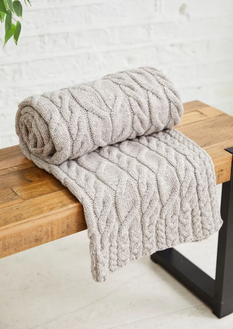 Aran Supersoft Blanket | Oatmeal