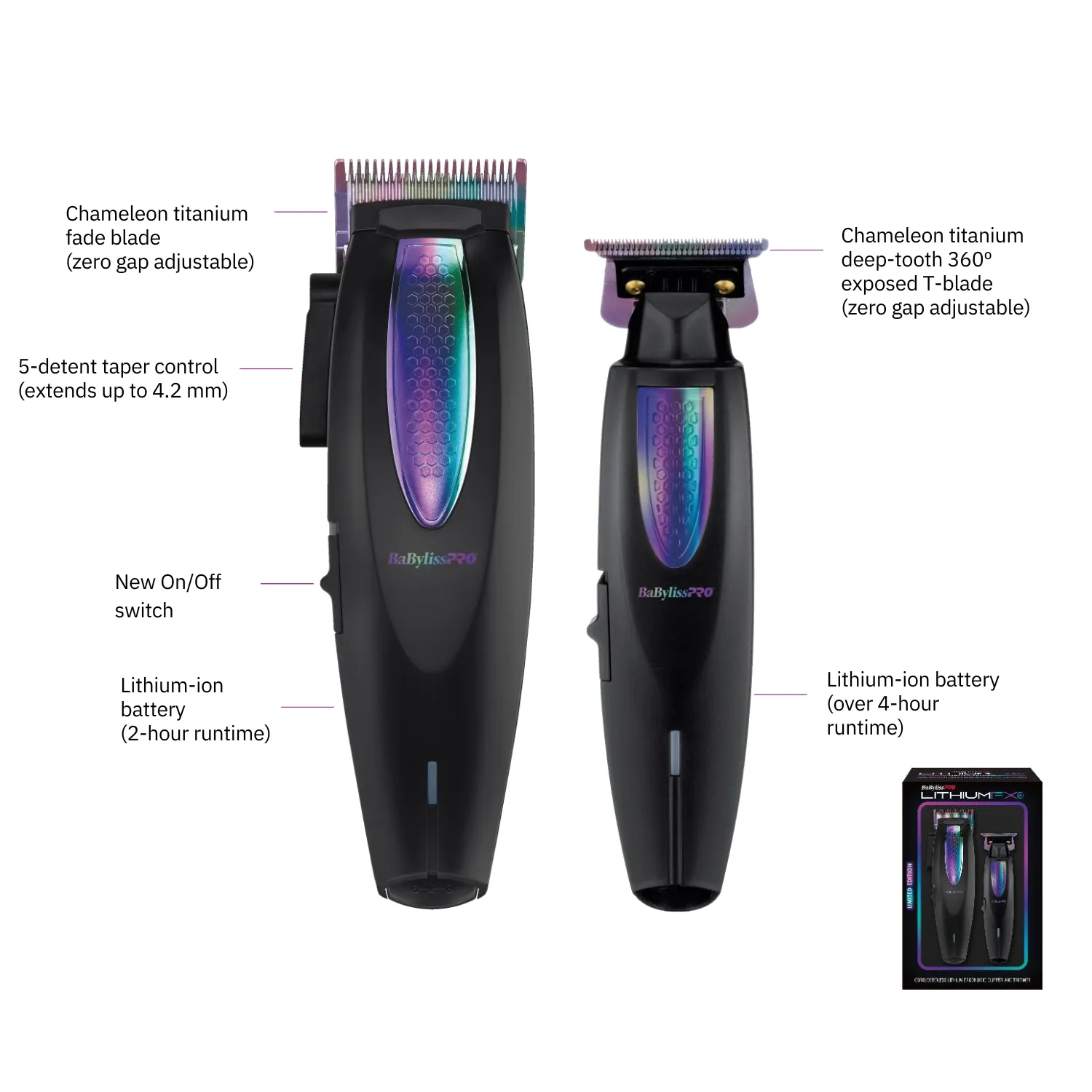 BabylissPro LithiumFX Chameleon Clipper & Trimmer Set