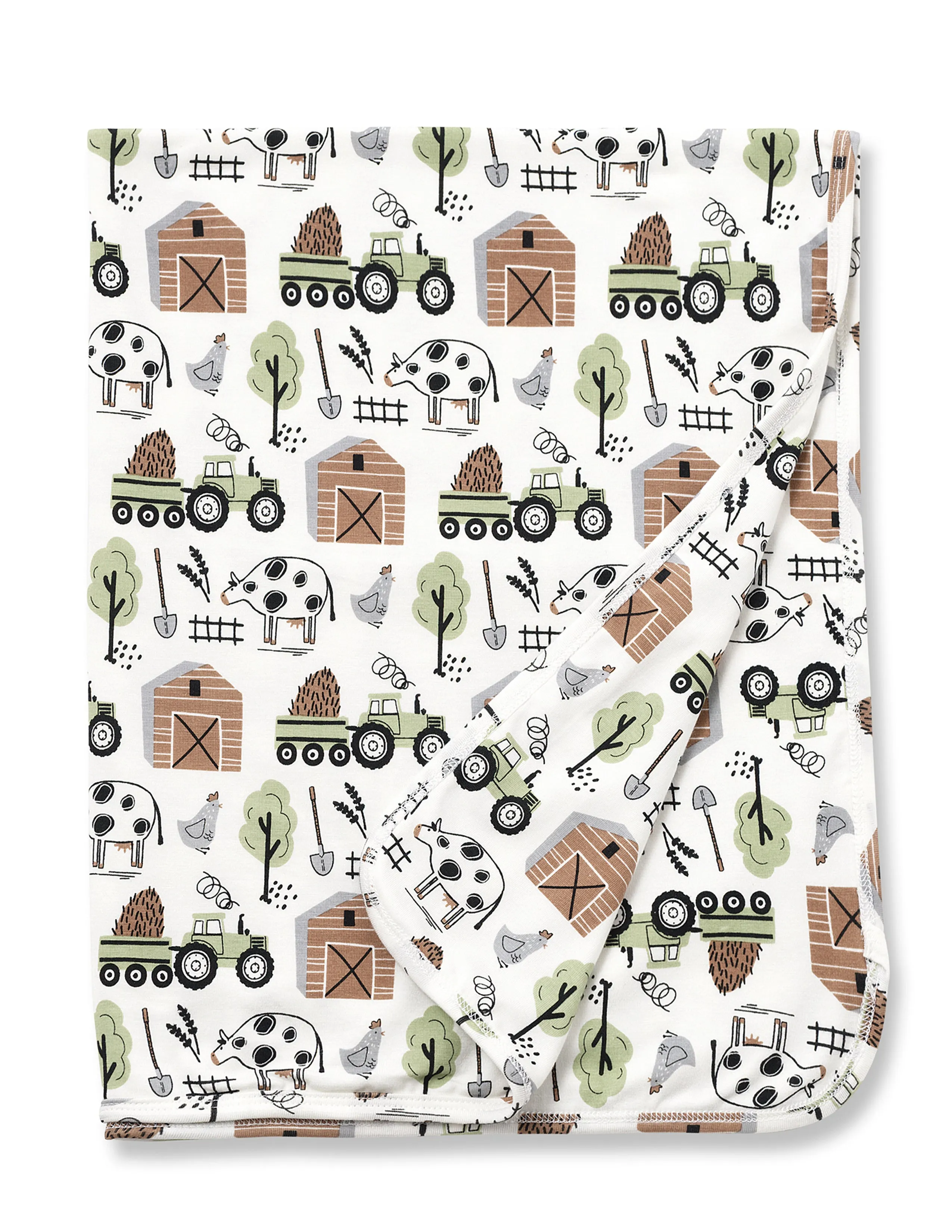 Barnyard Buddies Bamboo Stroller Blanket (30"x22")