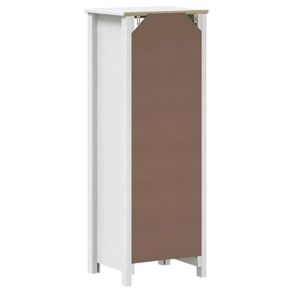 Bathroom Cabinet BERG White 40x34x110 cm Solid Wood Pine