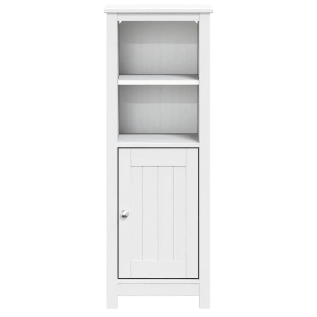 Bathroom Cabinet BERG White 40x34x110 cm Solid Wood Pine