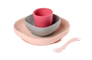 Beaba Silicone Suction Meal Set - Pink