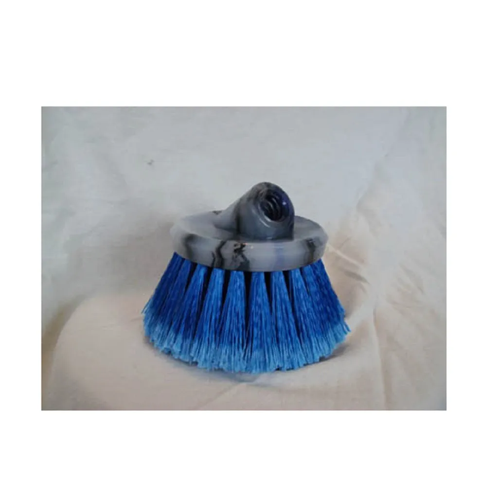 Blue Medium Soft Flagged Polystyrene Flow-Through Brush for Automotive Wheels, Chassis, Exhaust Pipes, Gutters and Siding