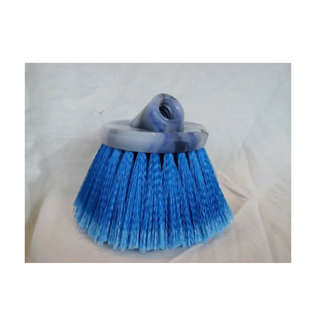 Blue Medium Soft Flagged Polystyrene Flow-Through Brush for Automotive Wheels, Chassis, Exhaust Pipes, Gutters and Siding