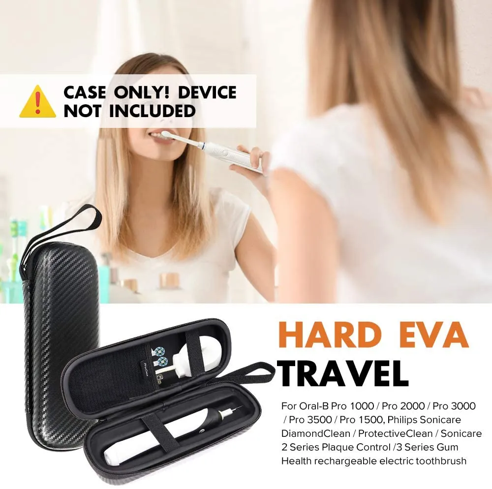 (CASE ONLY) Hard Travel Case for Oral-B Pro / Philips Electric Toothbrush | ProCase