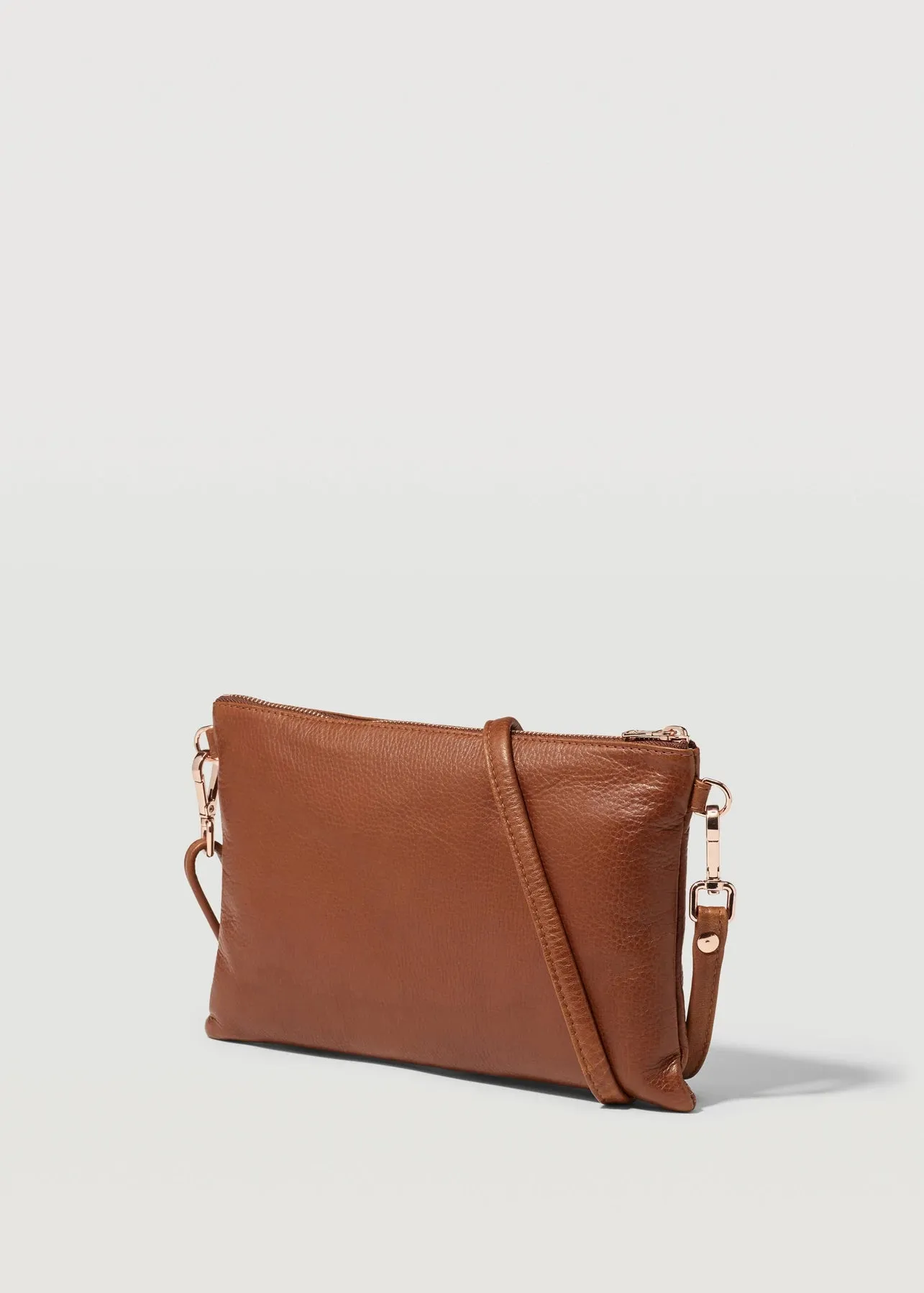 CHARLIE MIDDLETON - CEDAR DUAL ZIP CROSSBODY - ROSE GOLD