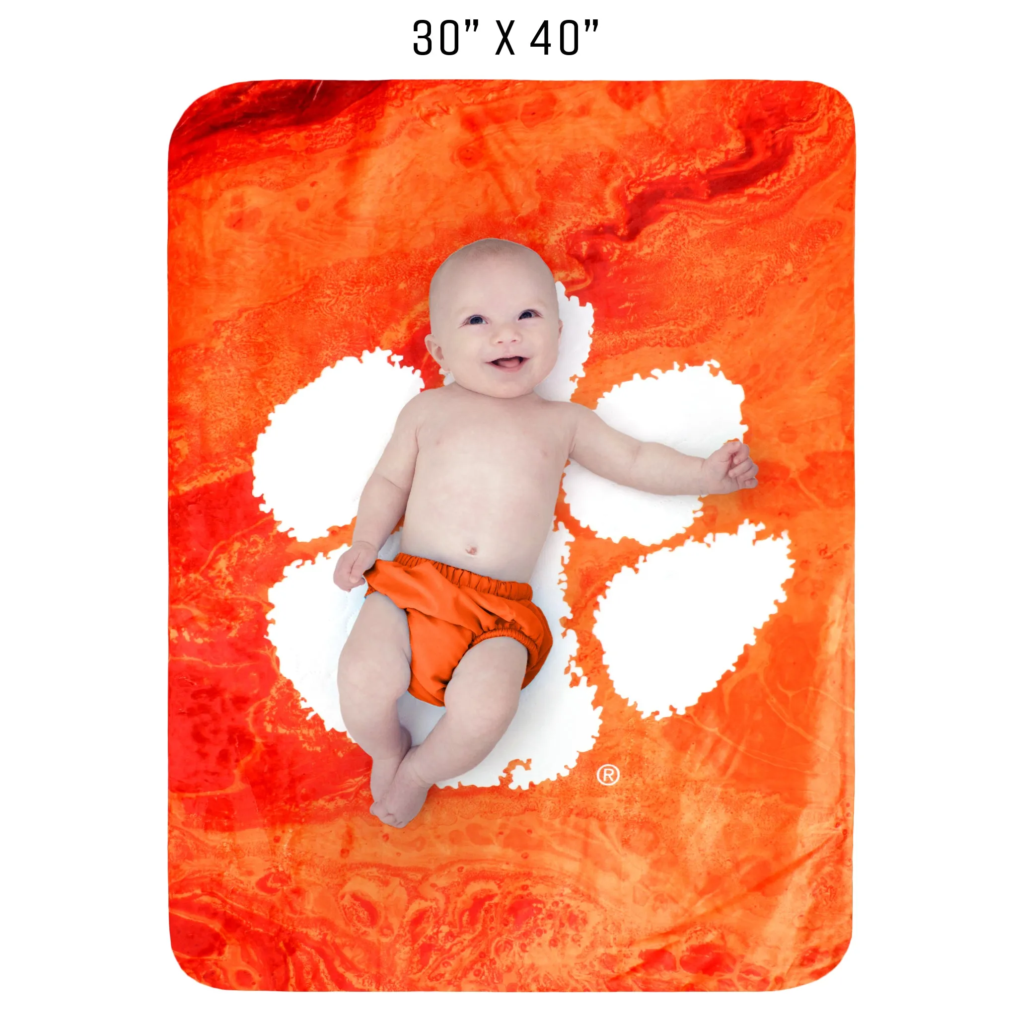 Clemson Tigers Sublimated Soft Throw Blanket