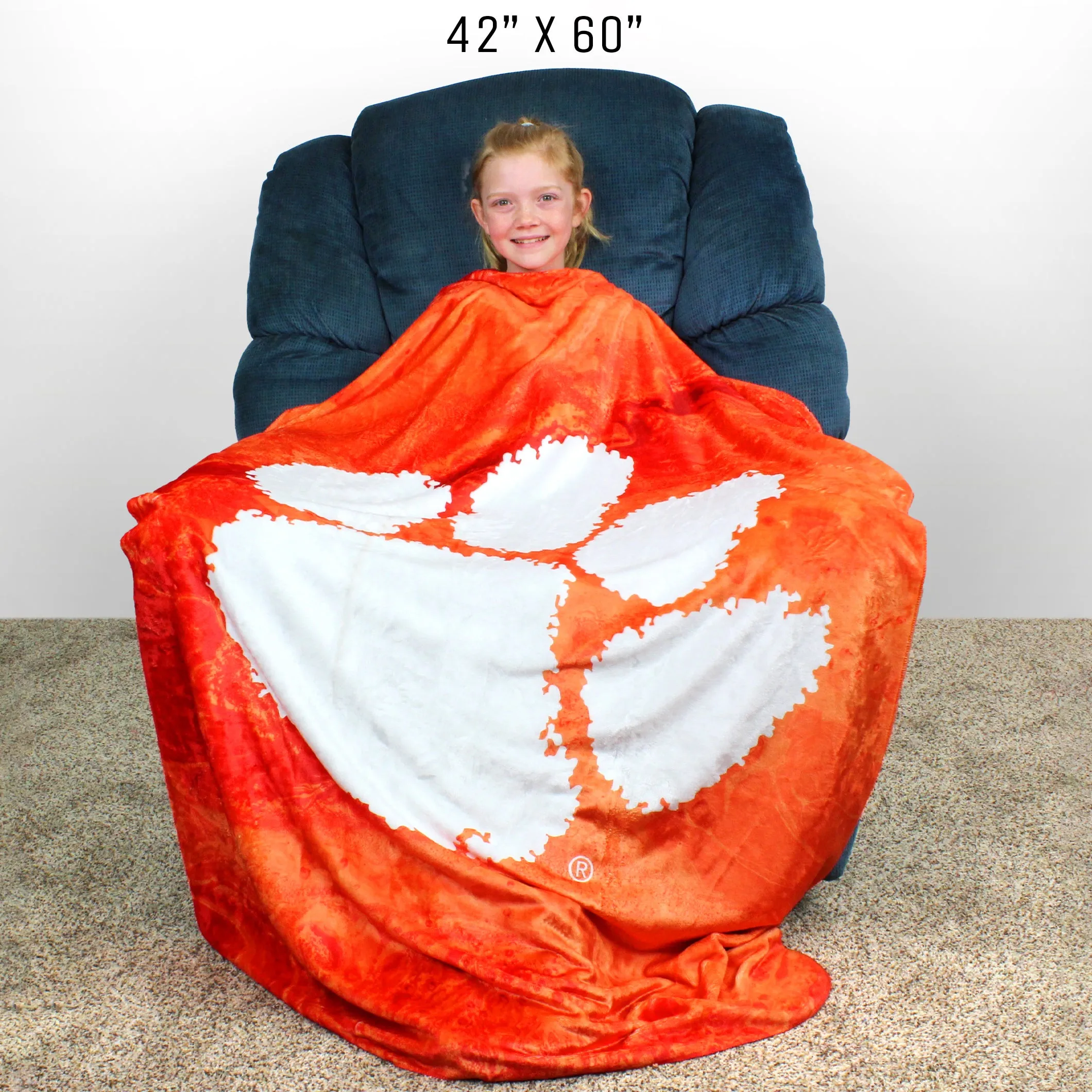 Clemson Tigers Sublimated Soft Throw Blanket