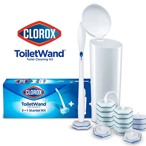 Clorox Toilet Cleaning System - ToiletWand, Storage Caddy and 16 Heads (Package May Vary)