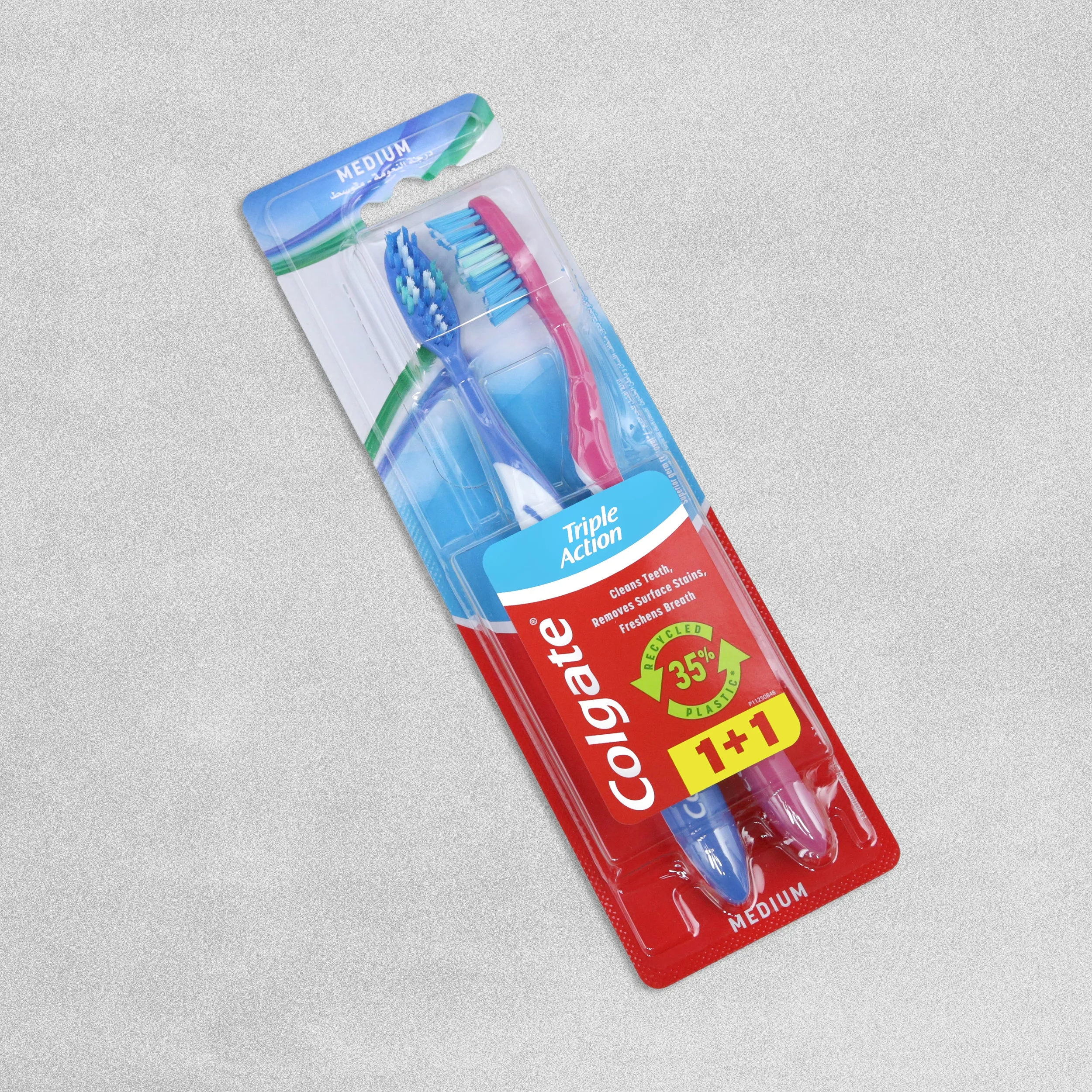 Colgate Triple Action Toothbrushes Medium -  2 pack