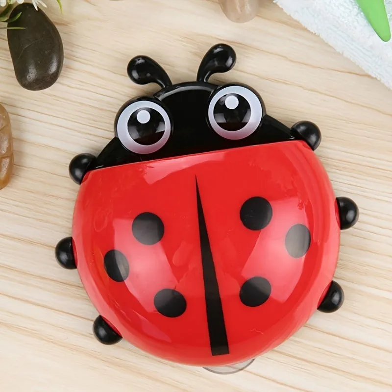 Cute Ladybug Toothbrush Holder with Strong Suction Power