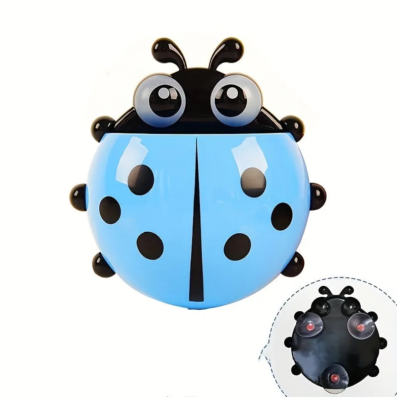 Cute Ladybug Toothbrush Holder with Strong Suction Power