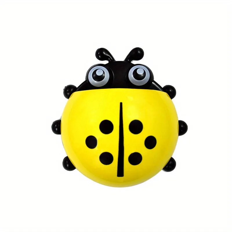 Cute Ladybug Toothbrush Holder with Strong Suction Power