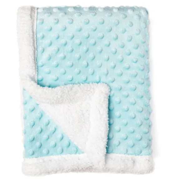 Dark Blue Soft Sherpa Baby Blanket