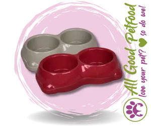 Double non slip plastic bowl