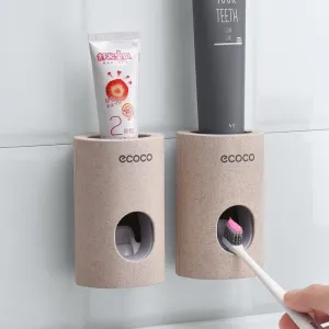 Dust-proof Wall Mountable Automatic Toothpaste Holder & Dispenser