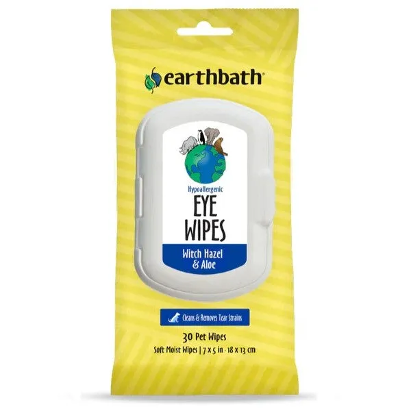 Earthbath® Hypoallergenic Eye Wipes for Dogs and Cats 30-Count