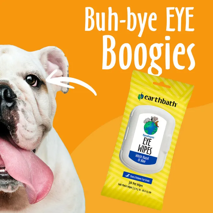 Earthbath Hypoallergenic Eye Wipes with Witch Hazel & Aloe (30 ct)