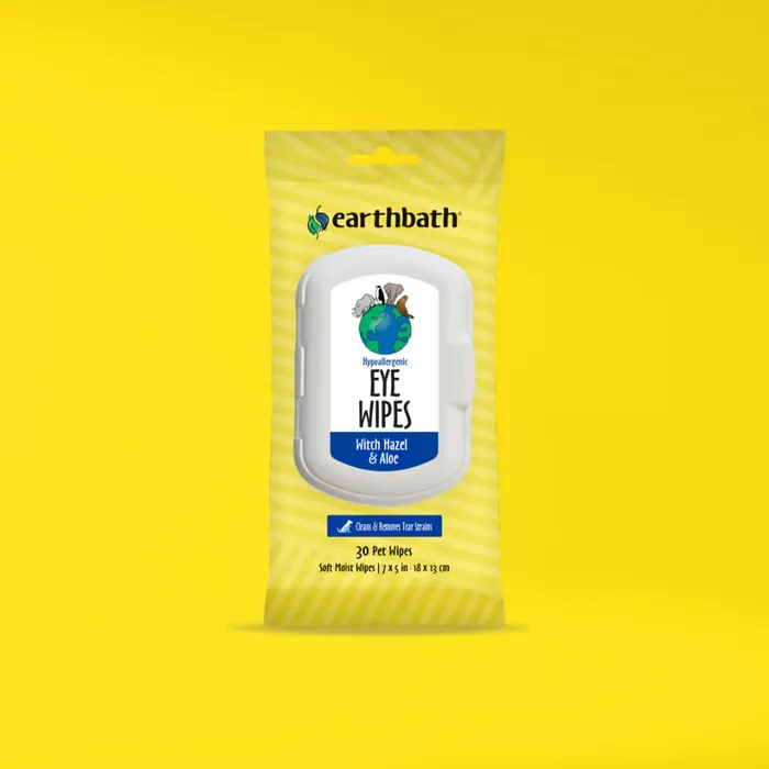 Earthbath Hypoallergenic Eye Wipes with Witch Hazel & Aloe (30 ct)