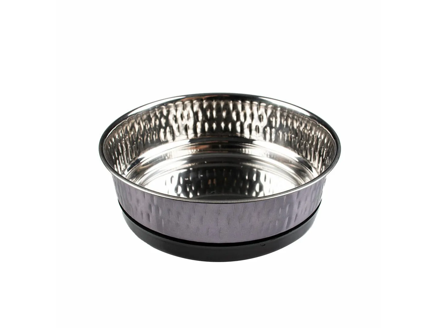 FEEDING BOWL GLOSSY FIX L - 20,3x20,3x6,6cm black