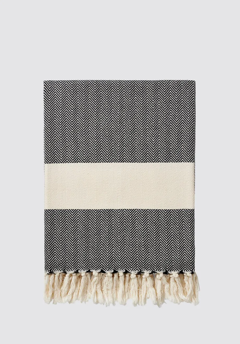 Ferah Herringbone Organic Cotton Blankets