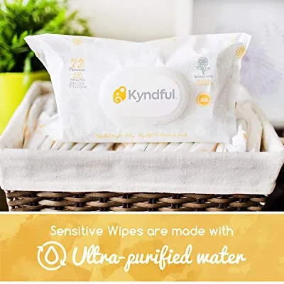 Kyndful Organic Baby Wipes. Organic Chamomile - Fragrance Free, 0% Alcohol or Paraben