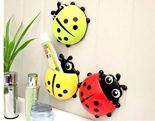 Ladybug Insect Toothpaste & Toothbrush Multipurpose Holder with Suction Cups