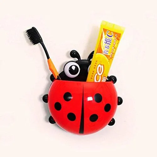 Ladybug Insect Toothpaste & Toothbrush Multipurpose Holder with Suction Cups