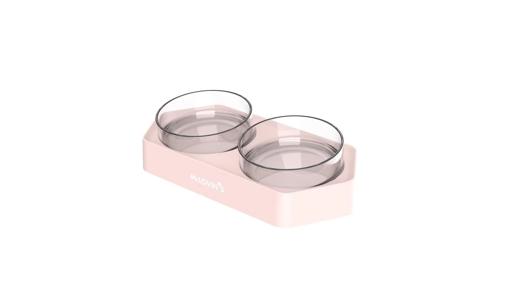 McLovin's Angled Double Bowl Pink