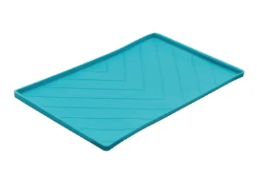 Messy Mutts Silicone Bowl Mat With Raised Edge Blue