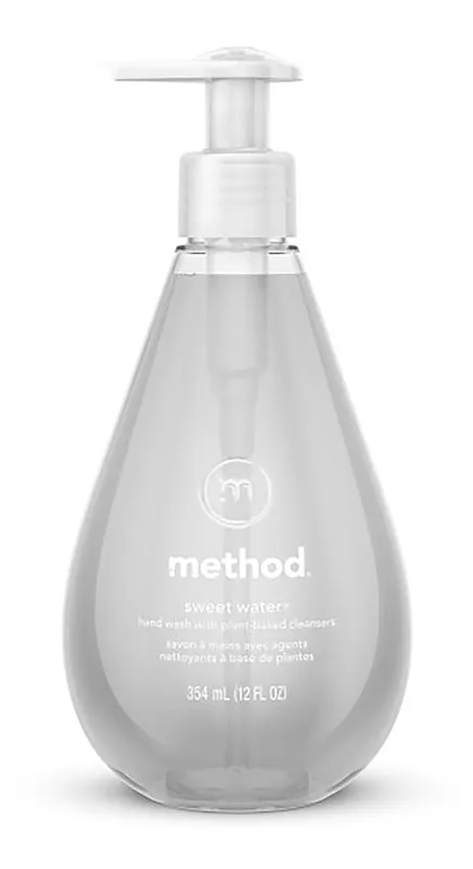 method 34 Gel Hand Wash, Gel, Clear, Sweet Water, 12 oz Bottle :EA: QUANTITY: 1