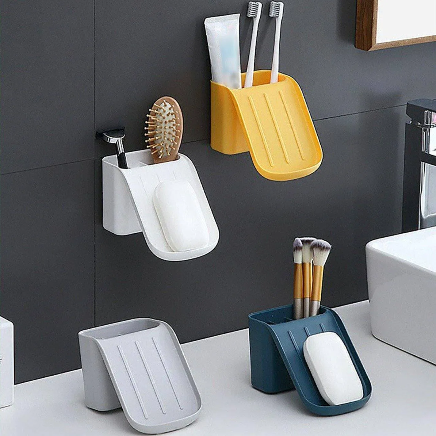 Multifunctional Smart Suction Soap Holder Rack