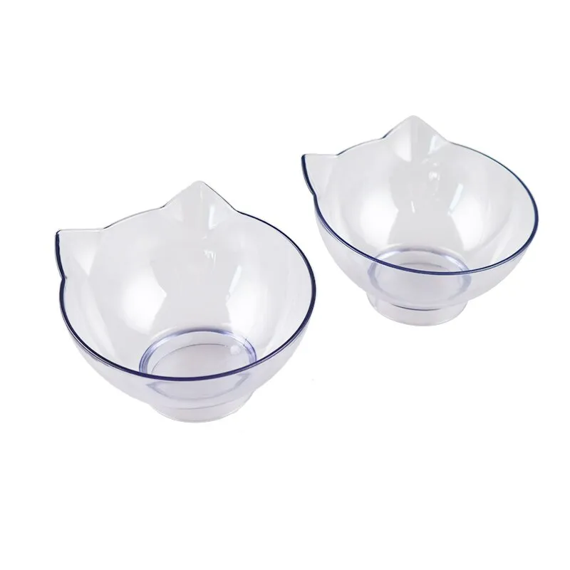 Non-slip Double Bowls with Raised Stand; Pet Food & Water Bowls