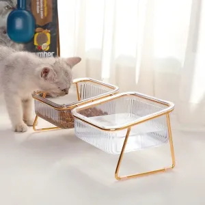 Non-slip Transparent Designer Cat Bowls