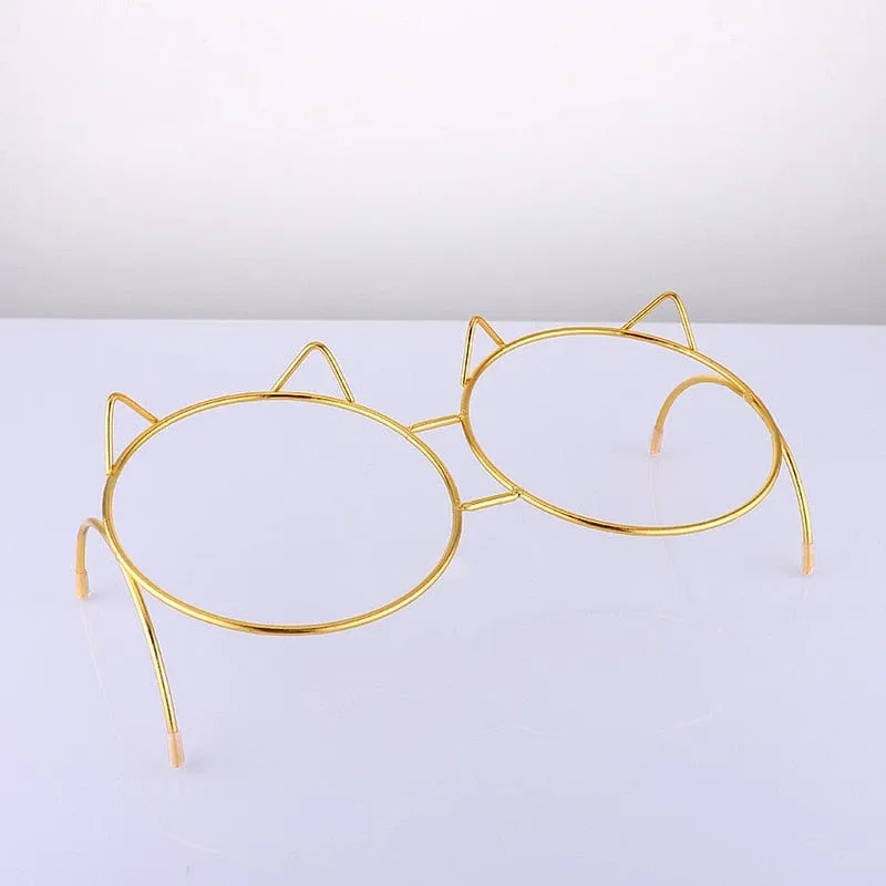 Non-slip Transparent Designer Cat Bowls