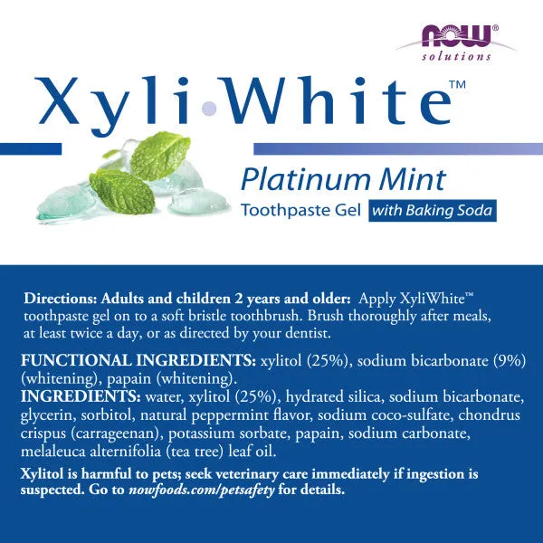 Now Solutions Xyliwhite™ Fluoride-Free Toothpaste Platinum 6.4oz