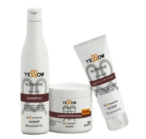 Nutritive Argan Coconut Aloetrix Nourishing Treatment Kit 3 Products - Yellow