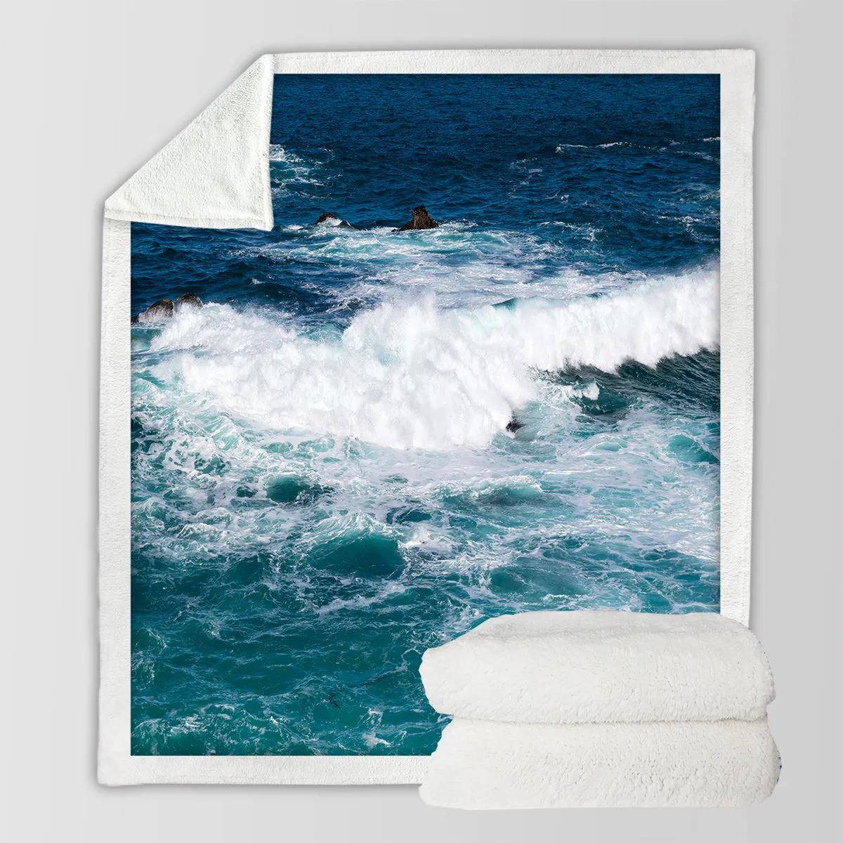 Ocean Soft Sherpa Blanket