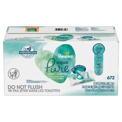 Open Box - Pampers Aqua Pure Sensitive Baby Wipes - 672ct