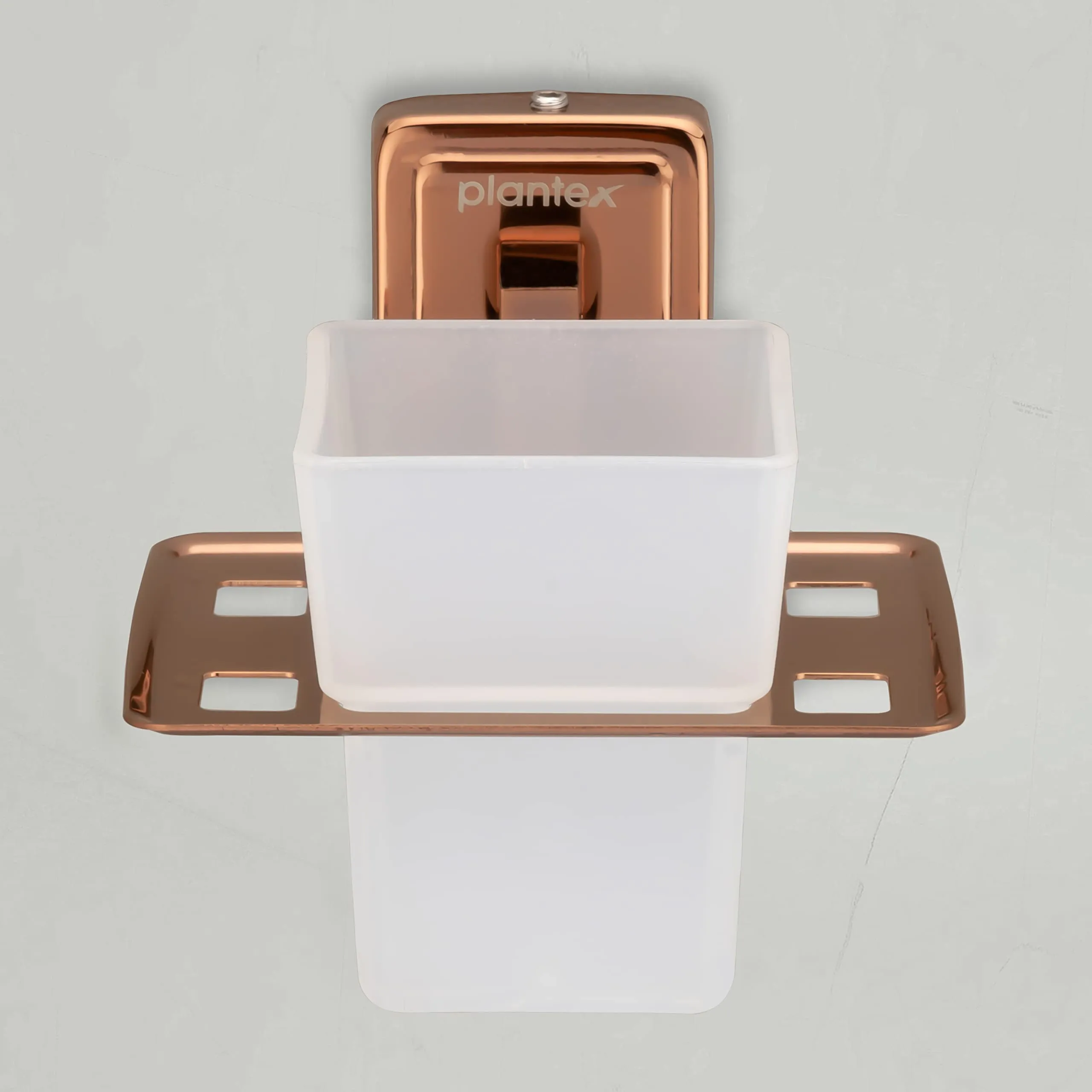 Plantex Deccan Rose Gold Tumbler Holder Stand with Spaces for Toothbrush (304 Stainless Steel)