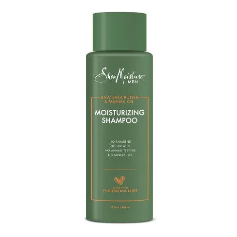 Raw Shea Butter & Mafura Oil Moisturizing Shampoo for Men by Shea Moisture 15 FL. OZ