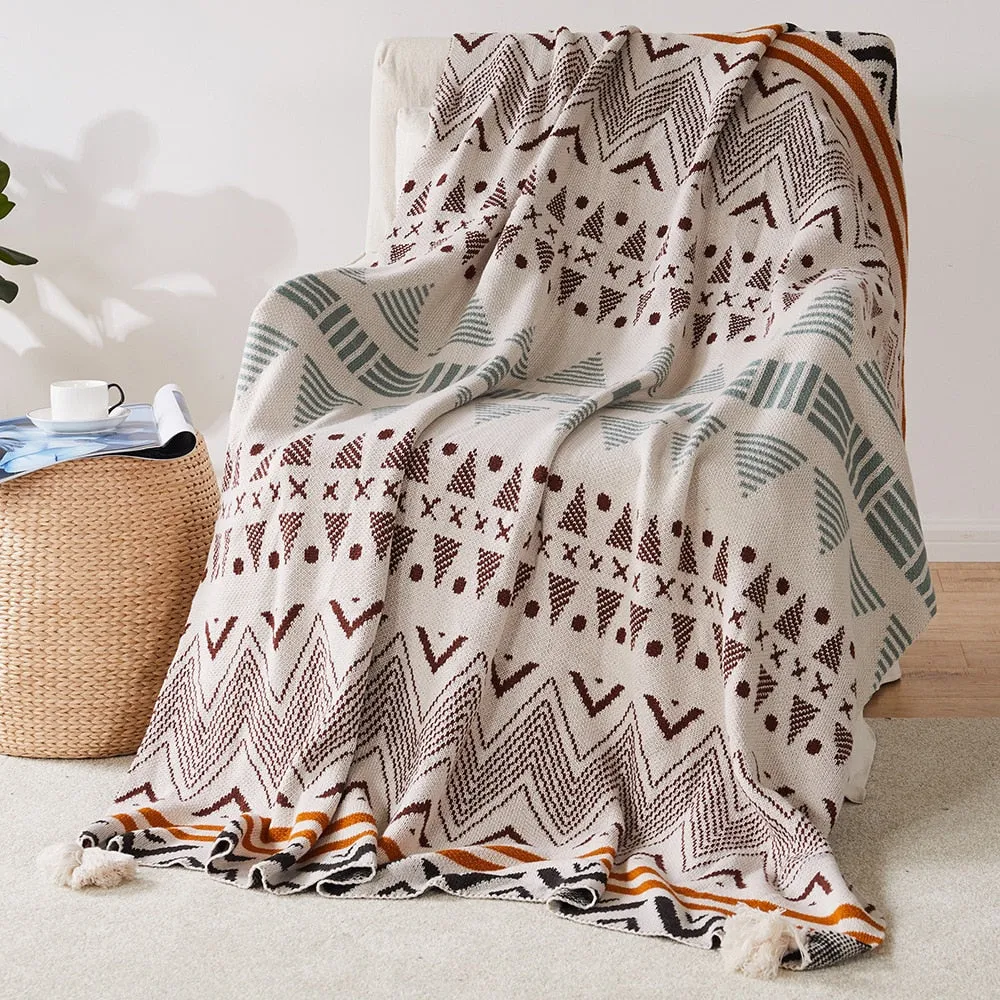 SOFT TASSEL KNITTED BLANKETS