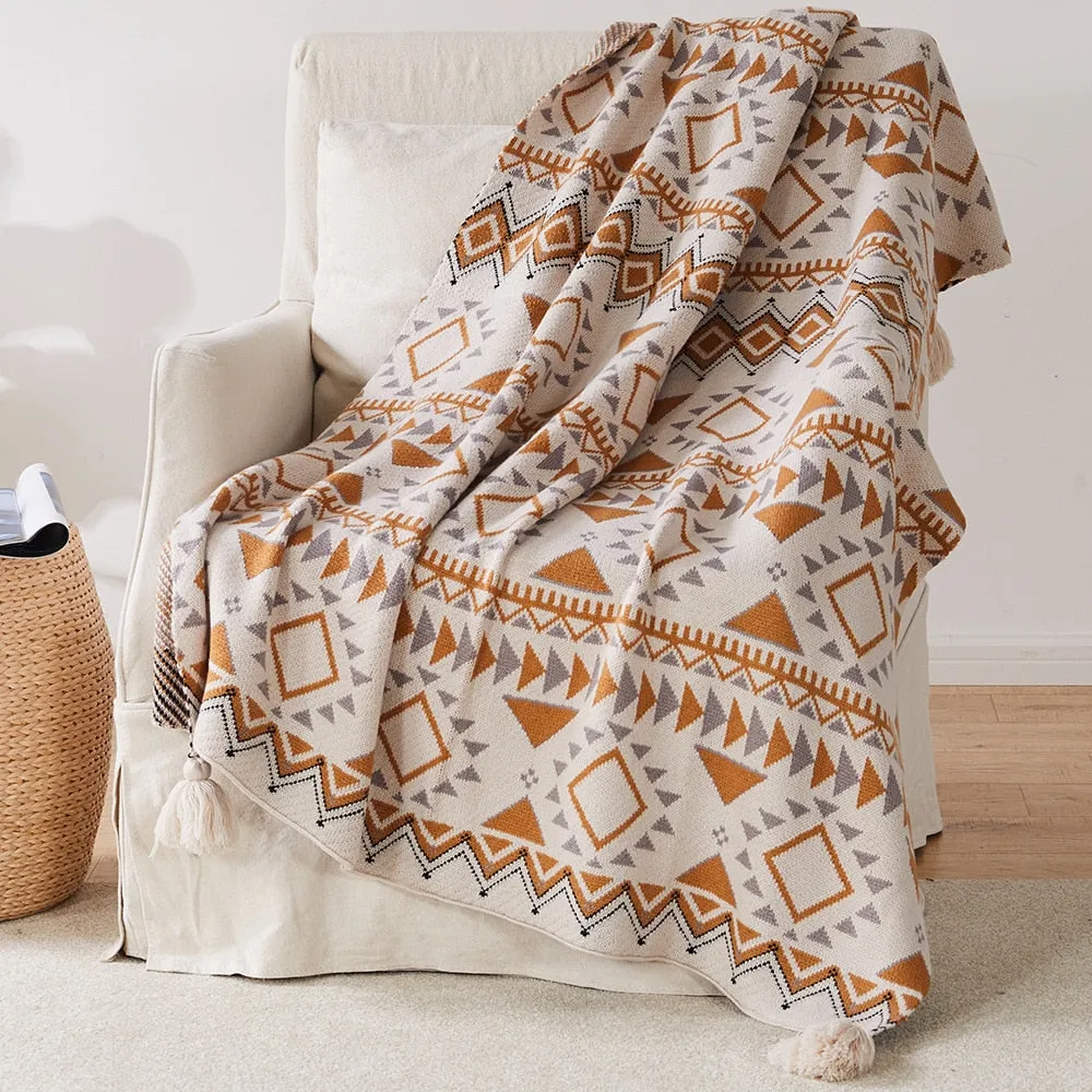 SOFT TASSEL KNITTED BLANKETS