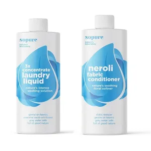 SoPure Laundry Pack (1 x SoPure Neroli Fabric Conditioner 1 litre and 1 x 3x Concentrate Laundry Liquid 1 litre)