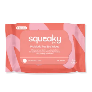 Squeaky Pet Probiotic Pet Eye Wipes 20pk