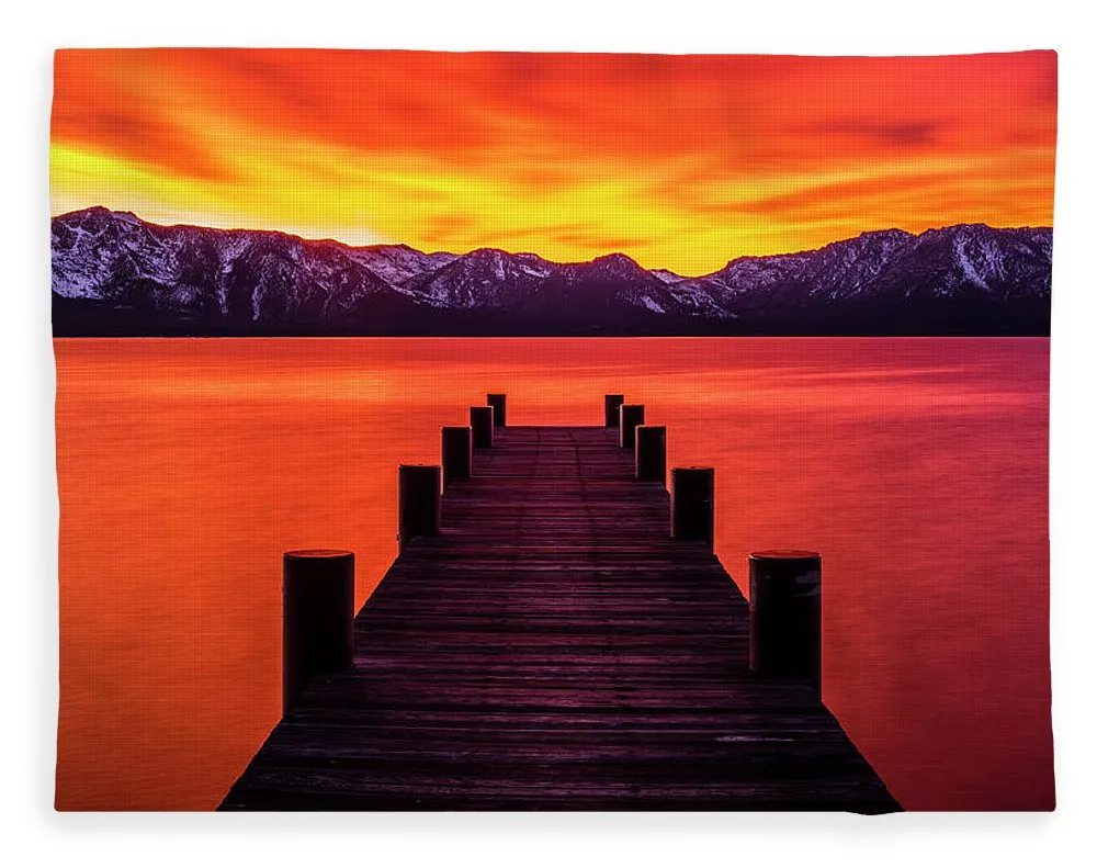 Tahoe Ablaze By Brad Scott - Blanket